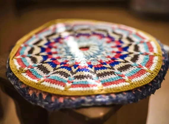 Indigenous beaded craft.