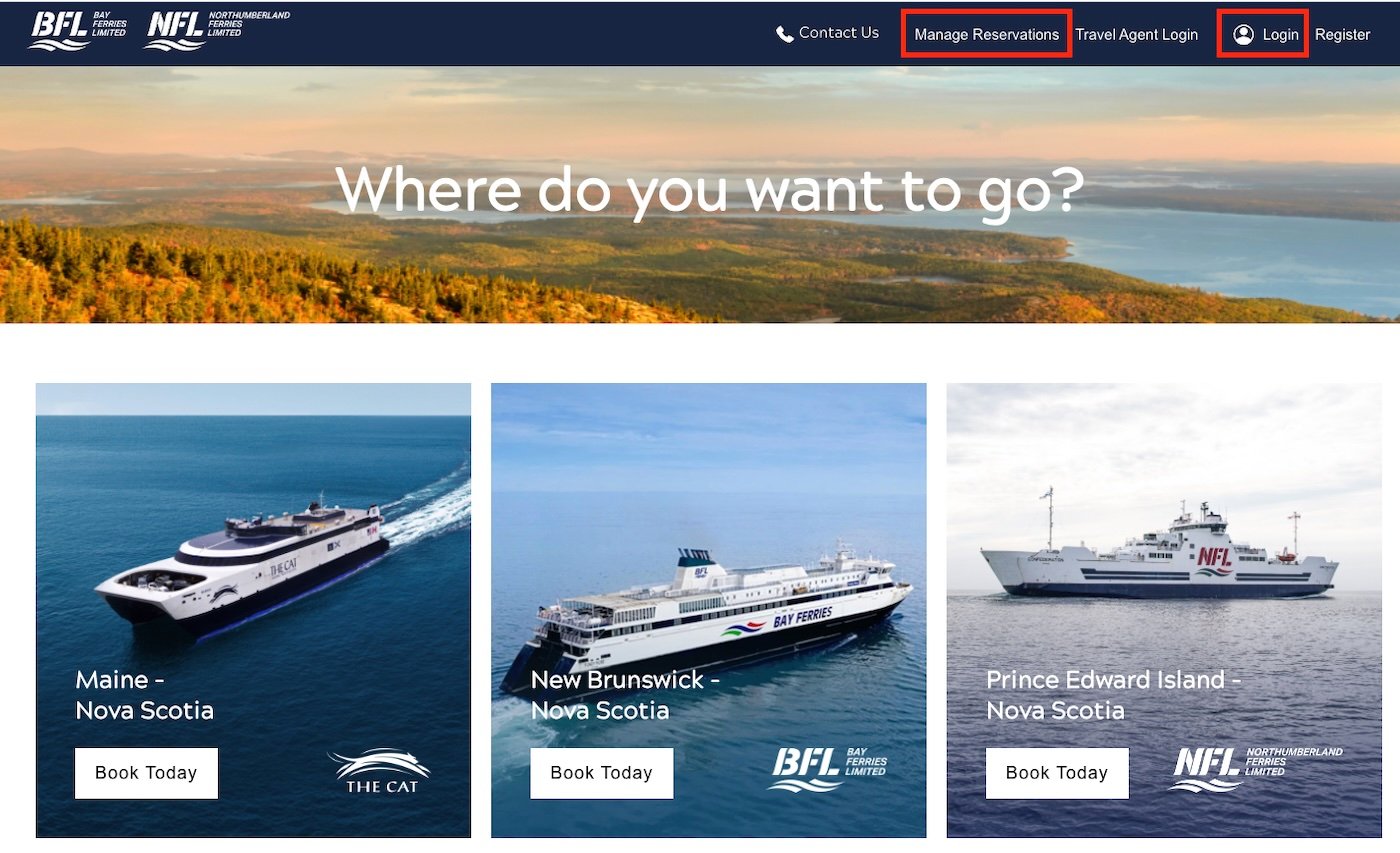 Manage Reservations Screenshot