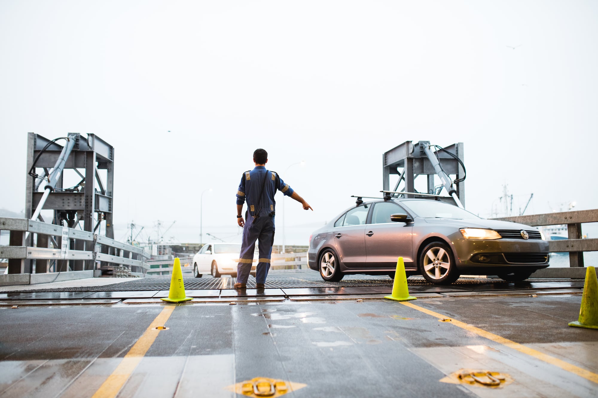 CAT Staff Loading Cars