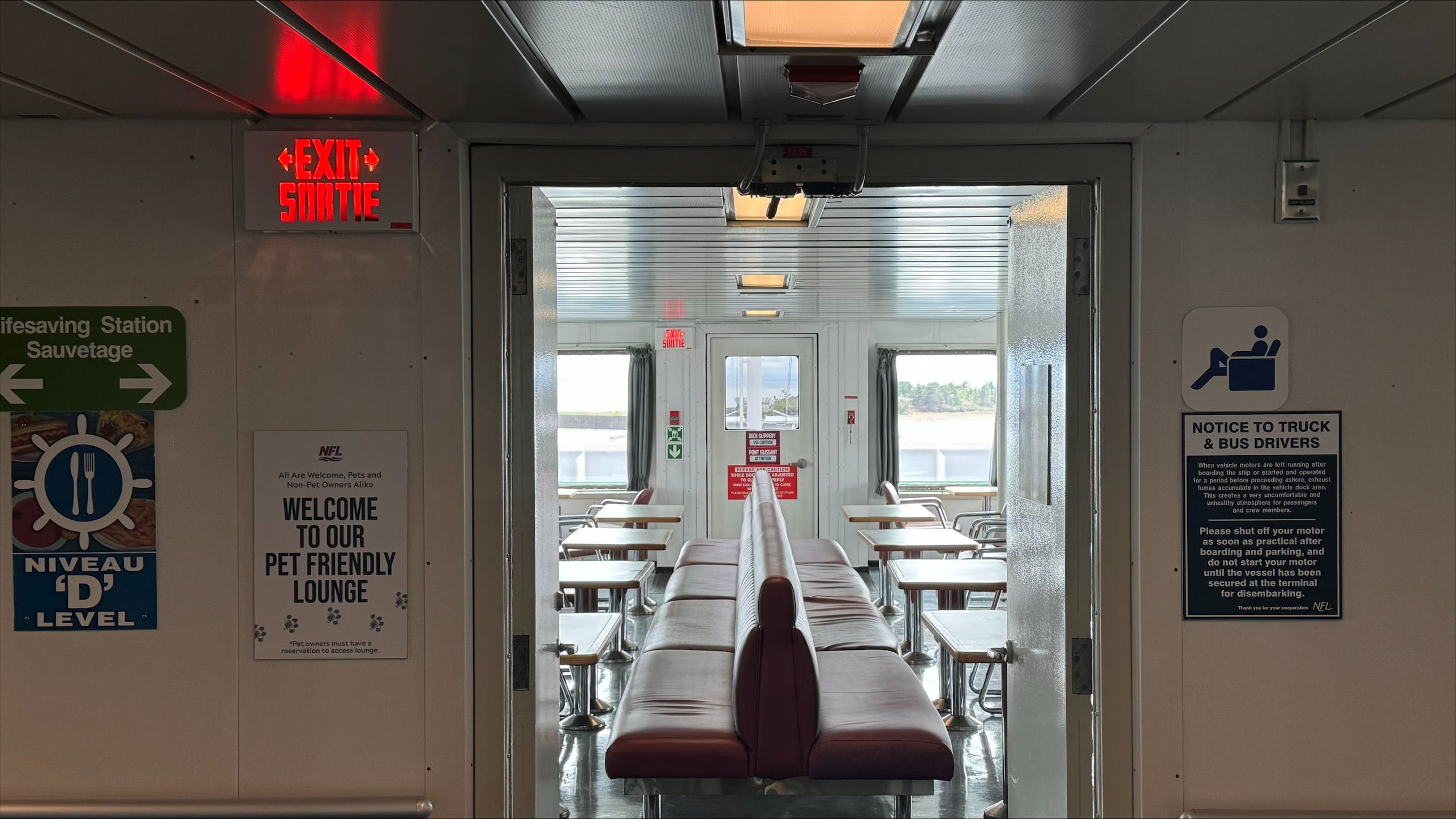 Pet Friendly Lounge Aboard MV Confederation
