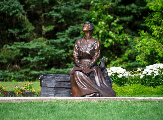 Statue in Montgomery Park PEI