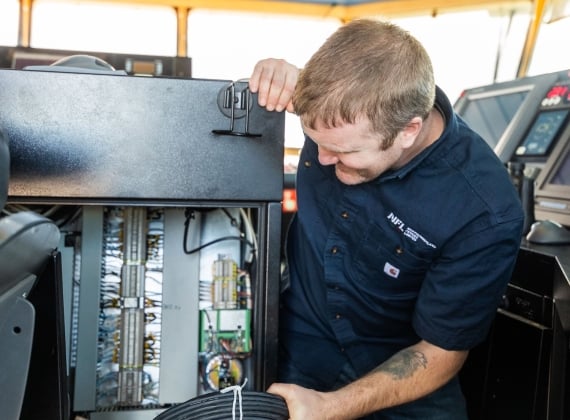 Upgrades underway on MV Northumberland and MV Confederation bridges, where the Bridge Navigation Suites are being modernized