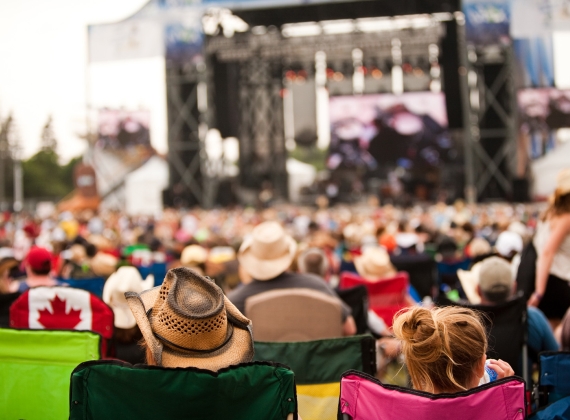 People watching the Cavendish Music Fest