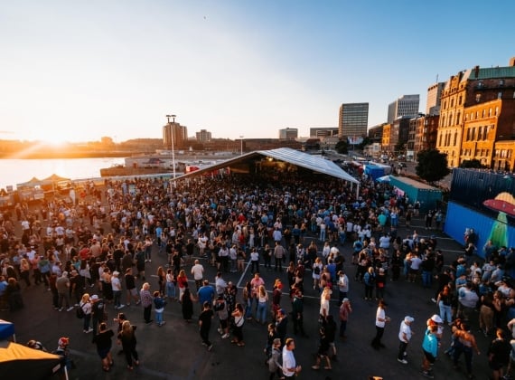 Arial view of New Brunswick Concert Series  