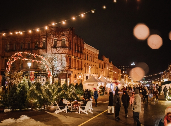 The Streets of Charlottetown during the Victorian Christmas Market 