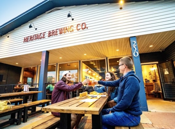 people-enjoying-brew-in-downtown-yarmouth