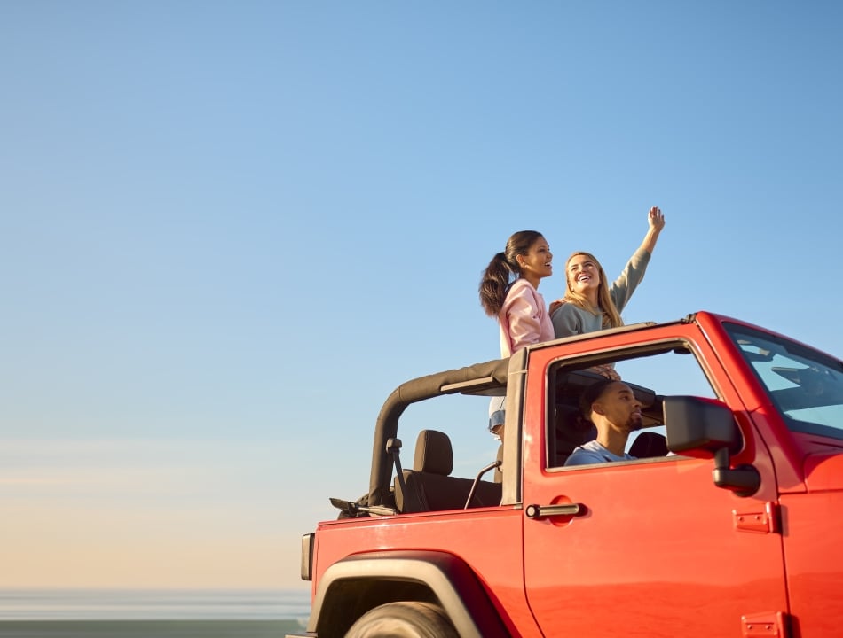 Friends on a road trip