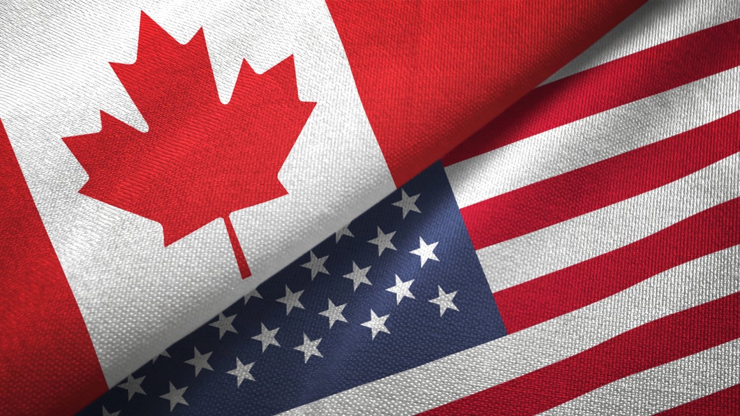 Canada and USA Flags