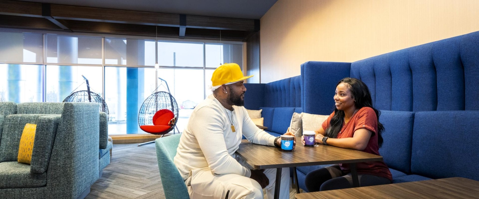 Couple in Hotel Lobby