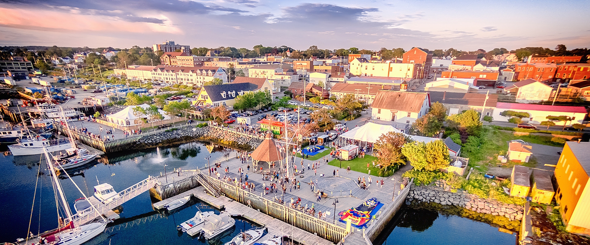 The boardwalk in downtown Yarmouth
